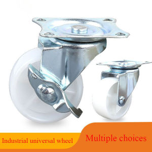 1.5 inch white nylon universal wheel thickened industrial wheel casters furniture feet Wheel silent casters