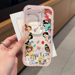 Cartoon Disney All Princesses Print Phone Case For iPhone 17 16 15 14 13 Pro Max Case 15 16 14 13 Pro 17 Air Protective Cover