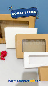 (20 Pcs) Dus Kraft Ivory 20x7x5 laminasi box donat mini isi 3 dus bronies mochi bolen corndog pizza box murah