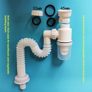 Stainless Steel Odor-Proof Drain Pipe Kitchen Sink Bathroom Sink Drainage Seal Ring Household Bathroom Accessories