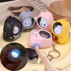 Dễ thương Phi Hành Gia phát sáng Keychain Mèo hoạt hình gấu túi Mặt dây chuyền đèn ban đêm Dây Móc Khóa Quà Tặng