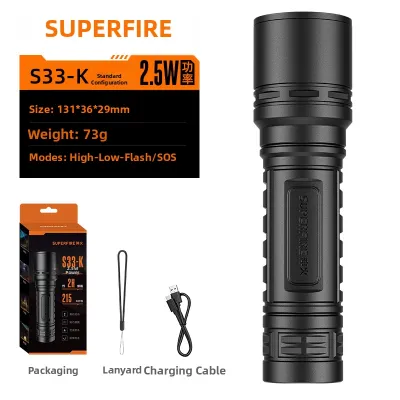 SUPERFIRE | Durable Rechargeable High Brightness Portable Torch