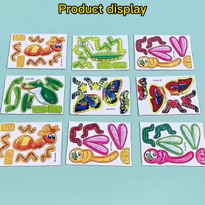 10 PCS 3D Insect Puzzle Fun & Educational Educational Toys Cartoon Puzzle Craft DIY Jigsaw Puzzles Party Birthday Model Model Kartun 3D Boleh Dipasang