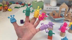 Monster Stretchy Finger Puppets Funny Soft Rubber Doll Sets for Role Playing Birthday Halloween Kids Party Favors
