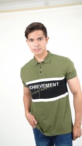 Forest Soft Pique Cotton Colour Block Short Sleeve Cut & Sew Polo T Shirt | T Shirt Lelaki - 621331