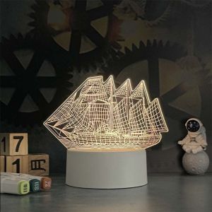 3D Small Night Lamp Acrylic Table Lamp Bedside Internet Celebrity Bedroom Soft Light for Girls Sleeping Sleep Luminous Romantic Plug-in Type