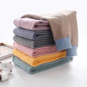 Qiqiqiao Bear Children Dralon Thick Warm Pants Boys and Girls Baby Wear Thermal Base Woolen Cotton Pants in Autumn and Winter