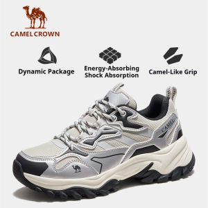 รองเท้าปีนเขาสีน้ำตาลอูฐ | ระบายอากาศได้ดีรองเท้าเดินป่ากลางแจ้งสำหรับผู้ชาย & ผู้หญิง | กันลื่นน้ำหนักเบาพื้นหนารองเท้าเดินทางสบาย