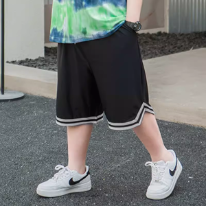 น้ําแข็งแห้งเร็ว ผ้าไหม กางเกงขาสั้น สําหรับ พลัสไซส์ เด็กผู้ชาย Thin Cool Feeling Five Inch กางเกง โพลีเอสเตอร์ ไฟเบอร์สปอร์ตสไตล์ ฤดูร้อน กางเกงขายาว