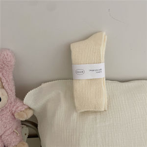 Thickened Cashmere Socks Pure Color Soft Warm Home Floor Socks Winter Autumn Season Korean Style Ins Trendy over the Moon Socks
