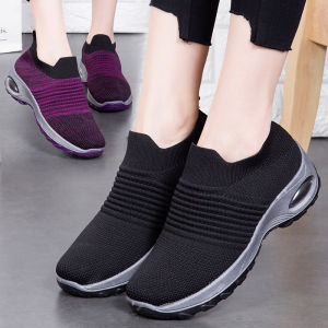 【Ready Stock】Best Seller New Korean Women K-fashion Sock Shoes 1839 Mesh Breathable Slip On Running Shoes For Women