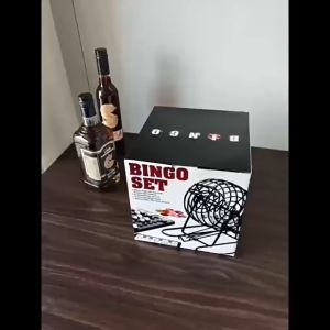 Lồng Quay Loto Bingo Bằng Sắt Với 75 Quả Bóng Đồ Chơi Cho Các  Bữa Tiệc Gia Đình