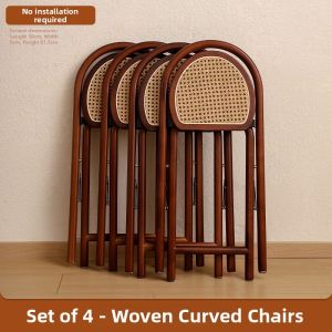 ZHUTING | Folding Bar Stool with Rattan Back