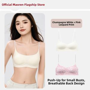 MiiOW | Summer Thin Bra For Small Chest Lift Gather Underarm Fat Prevention Fine Straps Low Neck Invisible