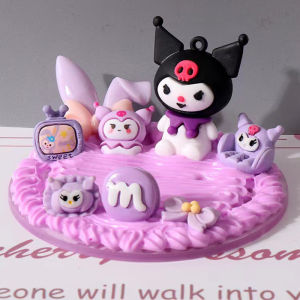 Sanrio DIY m Glue Mobile Phone Holder Material Pack Kuromi Melody Cinnamoroll Resin Stickers Transparent Acrylic Board Accessories Tools