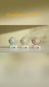 Orashare CF01 Mini Clip Fan USB พัดลมตั้งโต๊ะแบบชาร์จไฟได้ 3 สปีด Super Quiet Clip Fan สำหรับโฮมออฟฟิศเดินทางกลางแจ้งแบบพกพามินิคลิปไฟฟ้าพัดลมสามารถคลิปบนร่ม