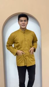 Baju Koko Terlaris Koko Haibah Polos Saku Samping Habaib Model Ammu Hitam