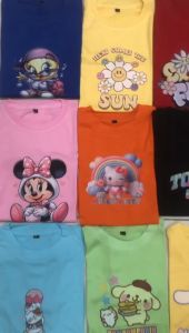KOKO IMPORT - Baju Kaos Anak Perempuan Atasan Lengan Pendek Umur 2-16 Tahun Baju Distro Kuromi Keren Unik Lucu