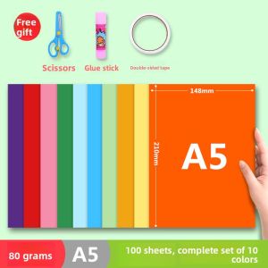 JiYin A4 Mixed Color 80g Printing Paper Copy Paper A2 Color Paper A5 Handmade Paper A3 Drawing Paper 4K Advertising Paper 4 Open 80g 8K Soft Paper 16K Cut Paper