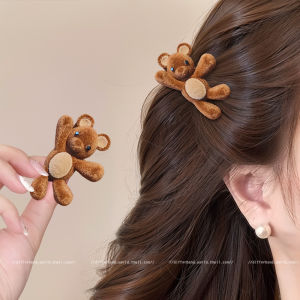 2025 New Bear Hair Clip Womens Side Duckbill Clip Hair Accessories Headwear Stylish Hair Cards Fashionable Hair Decorations