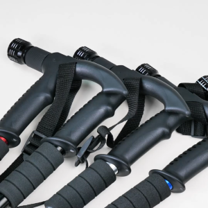 Tongkat Hiking Gunung Tracking Trekking Pole Anti Slip Dengan Senter Kompas