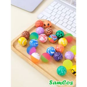 Set 10 Bóng nảy cao su bóng đàn hồi cho bé nhiều màu sắc vui nhộn SamCos
