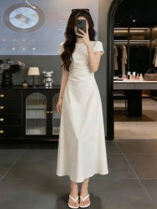 NIUVIES | Summer French Style Extremely Beautiful Waist-Cinching Slimming Mermaid White Dress