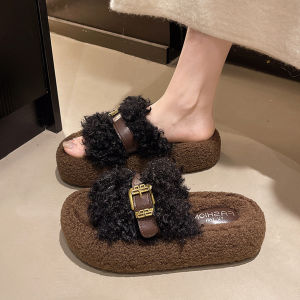 DIANCHA | Warm Plush Slippers Womens Flat Design Outdoors