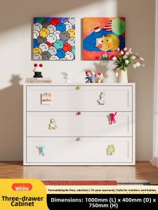 Sleek Modern Bedroom Steel Drawer Cabinet