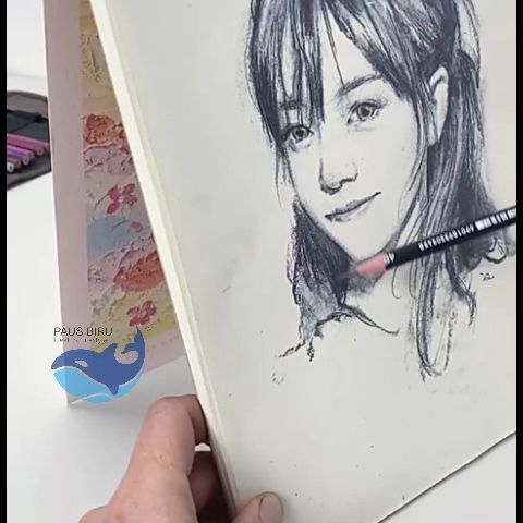 Paus Biru - Sketch book A4 Polos Drawing Book Buku Gambar Seni Sketsa Painting Kertas Gambar Lukis Sketsa Kartun Karikatur Anime