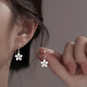 S925 Sterling Silver Flower Earrings Women Elegant Minimalist Design Trendy New 2024 Fashion Jewelry Ear Decorations