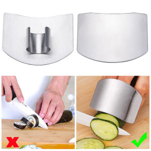 【Free Shipping】Kitchen Finger Hand Protector Guard Stainless Steel Chop Slice Shield Cook Tools Vegetable Cutting Finger Guard