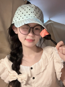 Mũ Bóng Chày Ren Xanh Lá Cây Hoa Cỏ Mùa Hè Cho Nữ Mũ Che Nắng Hình Thắt Lưng Bướm Mũ Tròn Cỡ Lớn Cho Thanh Thiếu Niên