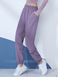 Womens High Waist Loose Fitness Pants Spring Summer New Style Quick Dry Breathable Running Training Wide Leg Long Trousers