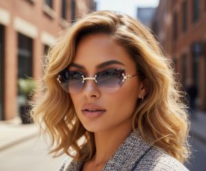 New Metal-framed Cat-eye Sunglasses - Punk-style Trendy Stylish - Perfect For Women Exuding A Sense Of Sophistication 90256