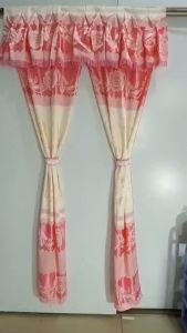 Màn cửa phòng khách BENU STORES  gấm hồng se lai xung quanh bền bỉ sang trọng giá rẻ