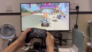 Data Frog | Wireless Controller For Switch OLED Console Pro Gamepad with Rechargeable Battery Programmable Turbo Function RGB Light