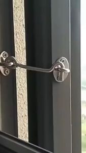 3in 6in Stainless Barn Door Lock Hook with Screws Eye Latch Lock for Door Window Cabinet Gate Barn