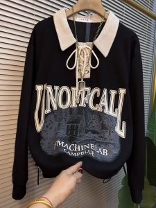 Áo Thun Dài Tay Cỡ Lớn Thời Trang Xuân Thu Cho Nữ Áo Chui Đầu Dáng Rộng Thoải Mái Không Có Thương Hiệu Chất Liệu Khác