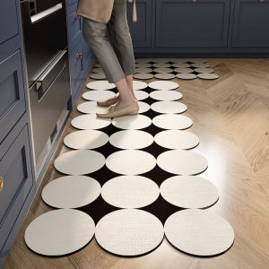 VIKAMA 1/2pcs Modern Minimalist Floor Mat Set Quick-Drying Water-Absorbing Kitchen and Bathroom Rug Set for Home Decor