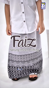 Sarung Anak Instan Faiz Bahan Toyobo Printing Motif Etnik by Little Zizu