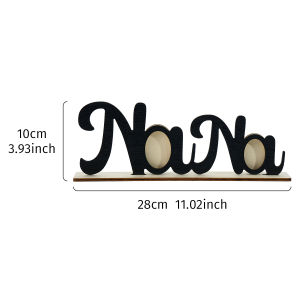 1PC Khung Ảnh Chữ Cái Bằng Gỗ Màu Đen Đơn Giản Trang Trí Để Bàn Cho Ngày Của Cha Ngày Của Mẹ Phong Cách Hiện Đại Hình Dạng Không Đều