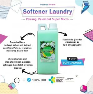 LazMall Softener Laundry RainSnow Premium Murah Wanginya Tahan Lama Pelembut dan Pewangi Pakaian Laundry Anti Apek