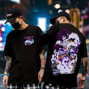 Bandai | One Piece Printed Short-sleeved T-shirt in Luffys Form for Casual and Comfortable Parent-child Outfits