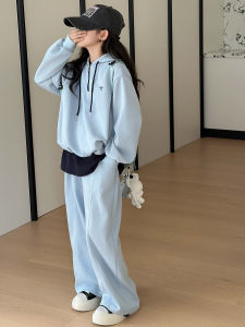 MPW | Fashionable Girls Autumn Outfit Set Casual Hoodie And Pants Two-Piece Ensemble Trendy Korean Style Medium To Large Children