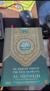 BEST SELLER ORIGINAL AL-QURAN AL-MUSHLIH TAJWID PER KATA SAMBUNG WARNA UKURAN A5 21X15-CORDOBA