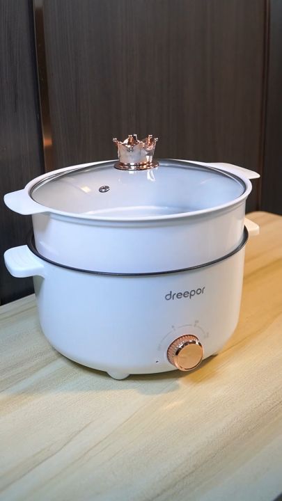 Dreepor Multi Function Electric Cooker Large Capacity Electric pot Non Stick With Steamer For Home or School XNZS 24J Lazada PH