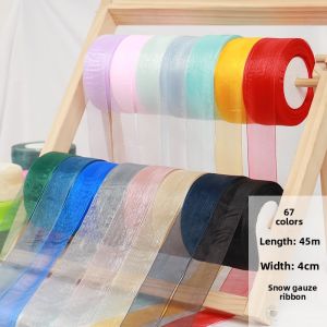 Transparent Mesh Ribbon Wedding Cake Baking Handmade DIY Christmas Decorative Butterfly Knot Ribbon Fabric Crafts Supplies