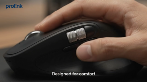 [NEW] Prolink GM-5006 Ergonomic Multi-device Silent Wireless Mouse (USB-C Rechargeable | BT / USB receiver | 4800 DPI | 7 buttons)