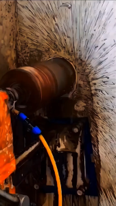 Bịch túi hứng bụi khoan rút lõi dán tường - Lỗ 65mm dán tường siêu dính túi siêu dai hứng nước - Kim Khí AZ